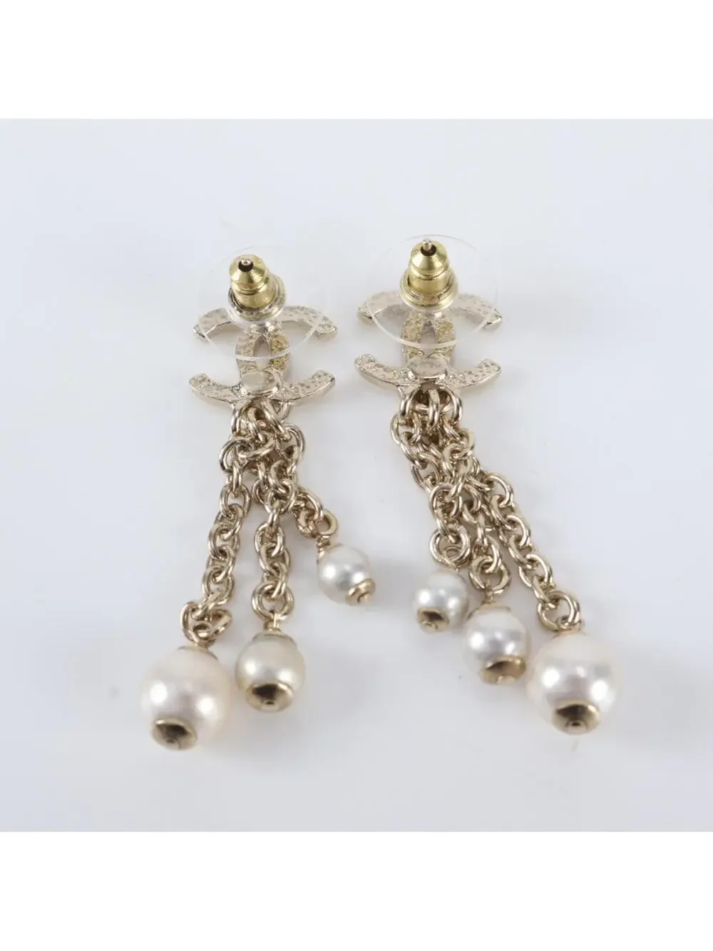 Chanel Cc Logo Earrings Metal Gold-Tone #299772C13B